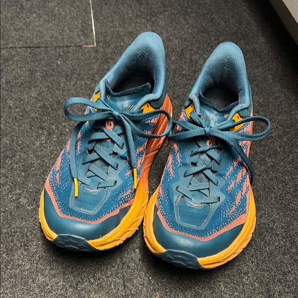 HOKA Orange and Blue Running Shoes - Picture 4 of 6